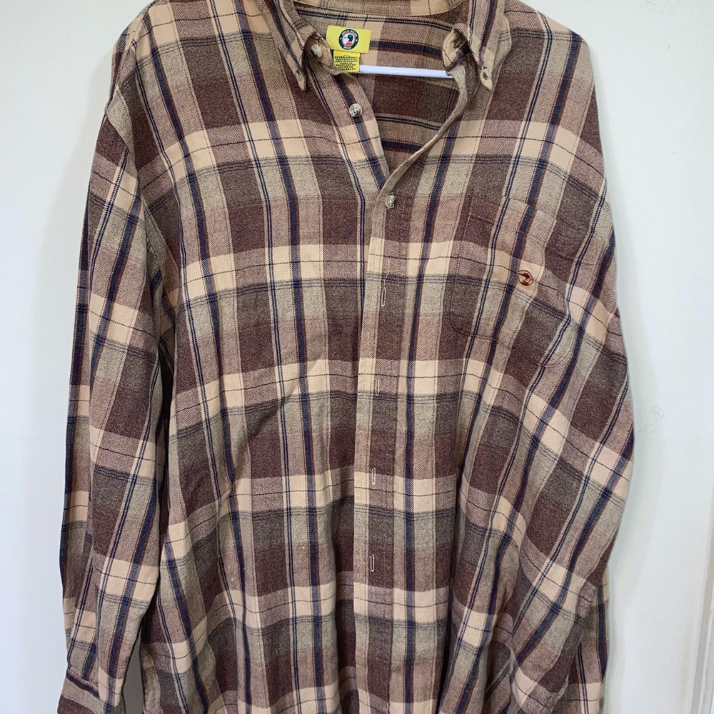 Duck Head Brown and Cream Plaid Button Down Shirt
